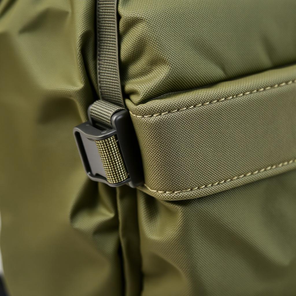Heavy-duty Cordura-style fabric on a backpack corner